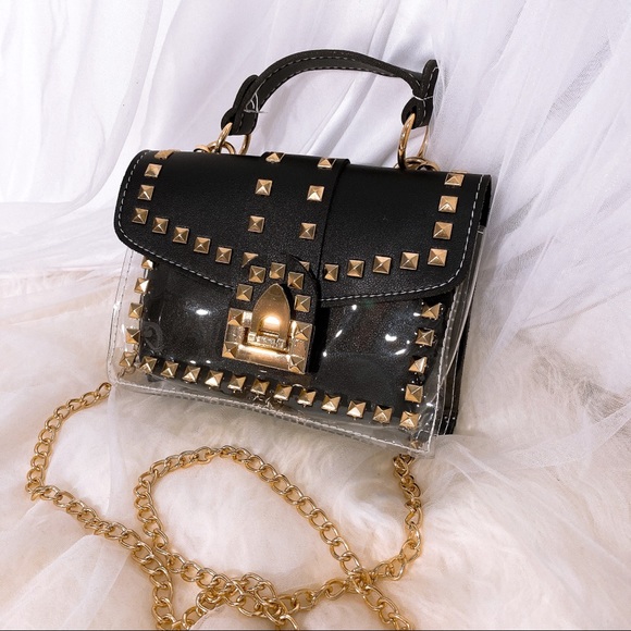 RESTOCKED🔥BLACK Luxury Rivet Decoration Jelly Candy Handbags Crossbody - Picture 3 of 7